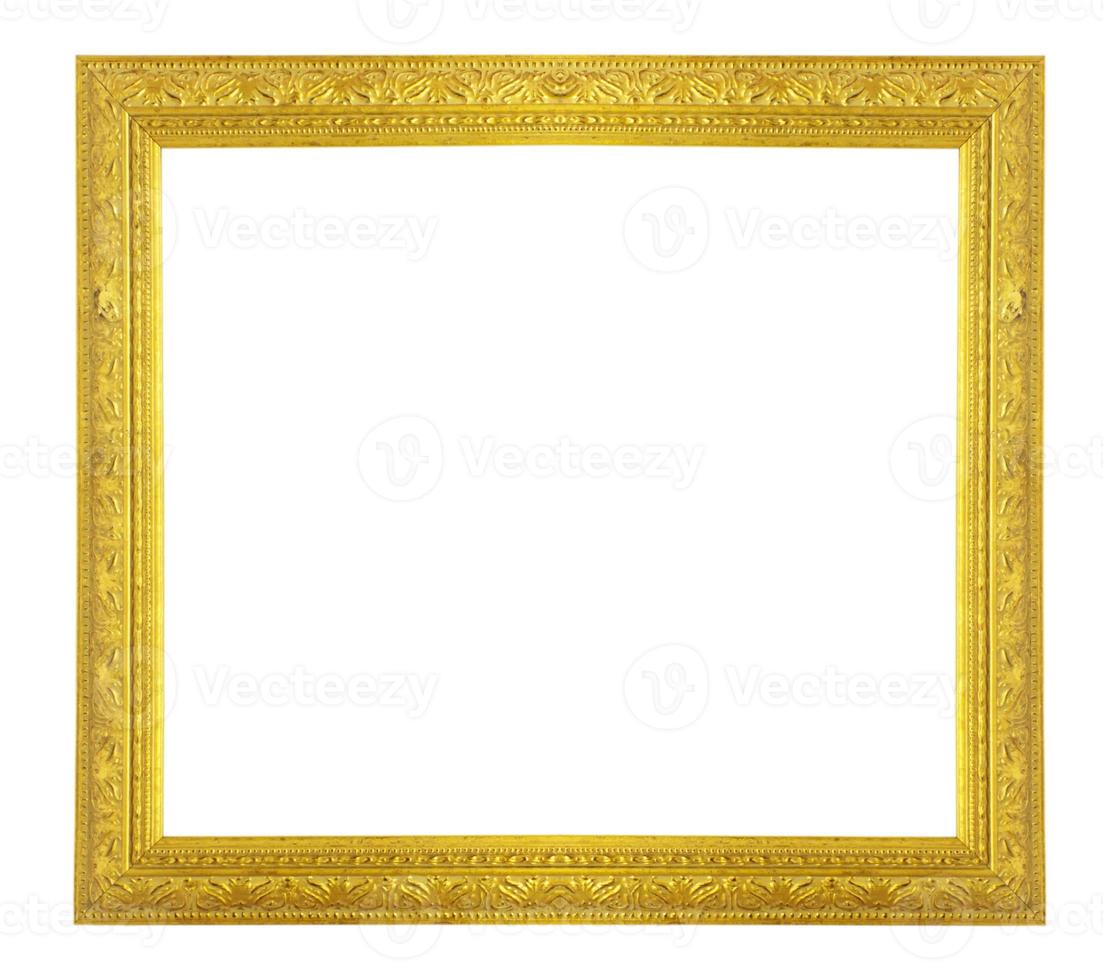 gouden frame op een witte achtergrond. foto