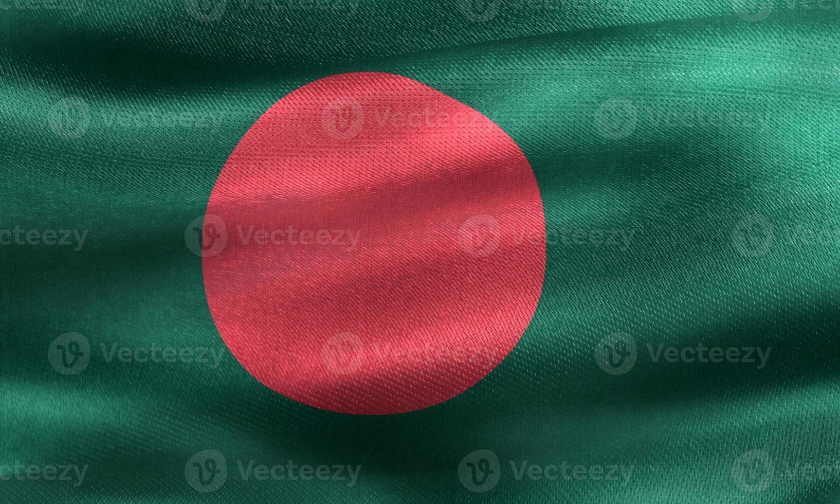 vlag van bangladesh - realistische wapperende stoffen vlag foto