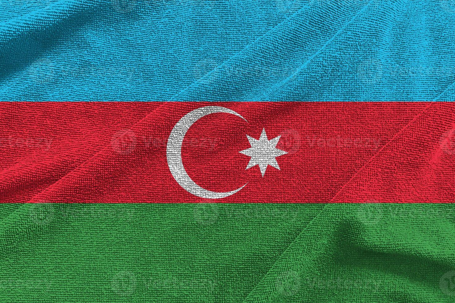 Azerbeidzjan vlag Golf geïsoleerd op png of transparante achtergrond, symbolen van Azerbeidzjan, sjabloon voor banner, kaart, reclame, promoten, tv-commercial, advertenties, webdesign, illustratie foto