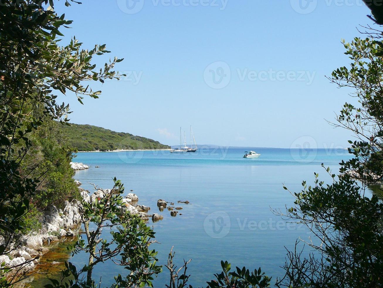 unije-eiland in kroatië deel van de cres losinj-archipel in t foto