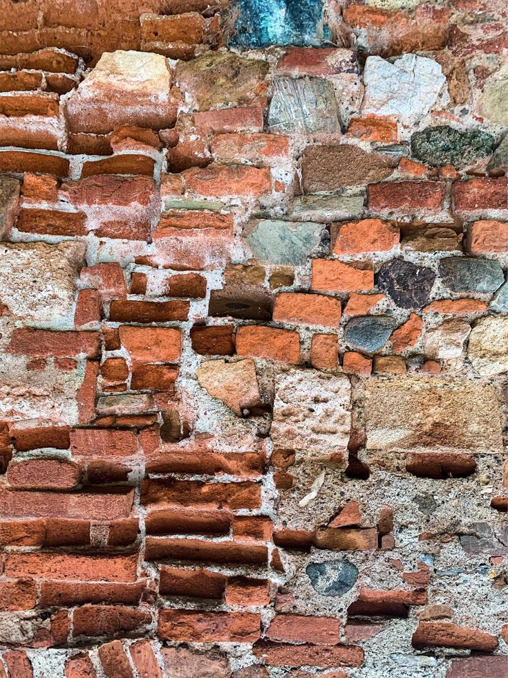 oude bakstenen muur achtergrond. bakstenen muur textuur foto