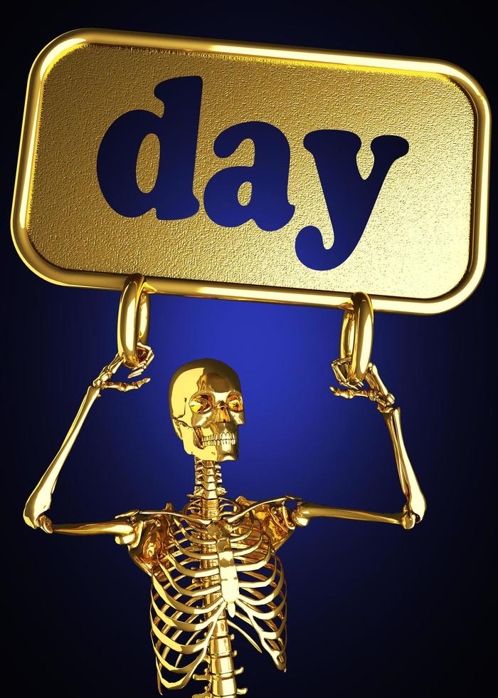 dagwoord en gouden skelet foto