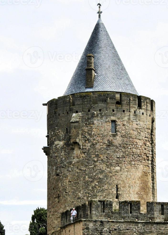 uitzicht op carcassonne in frankrijk foto
