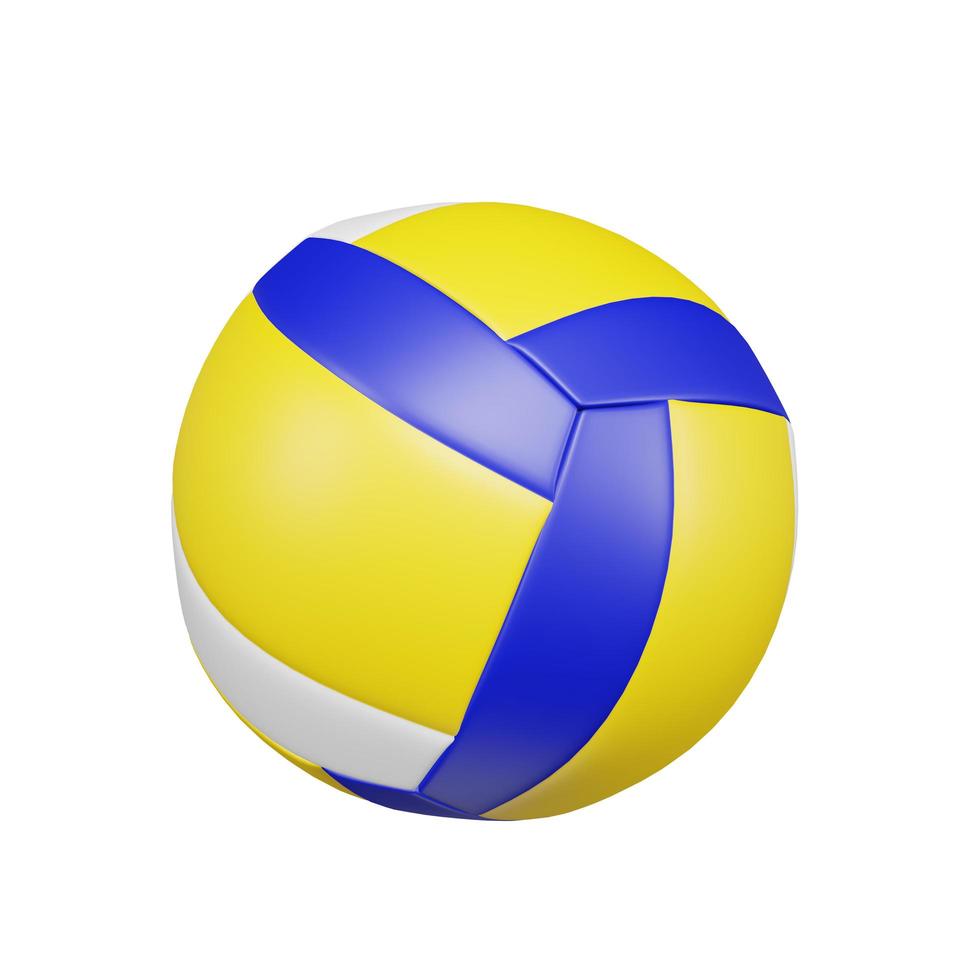 3D render volleybal geïsoleerd op een witte achtergrond foto