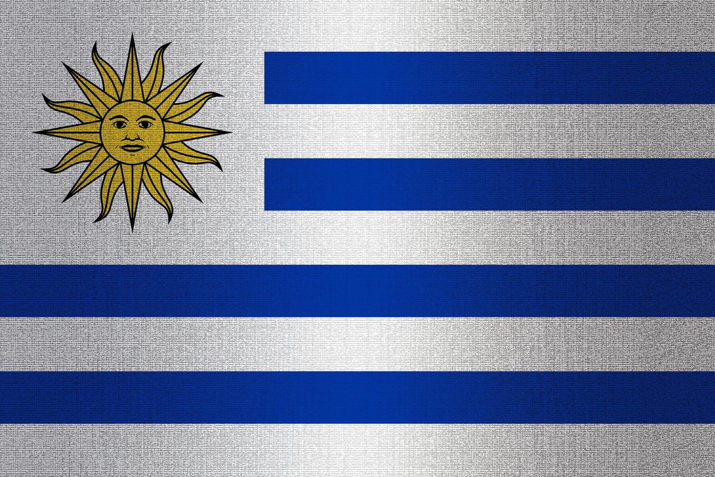 vlag van uruguay op steen foto