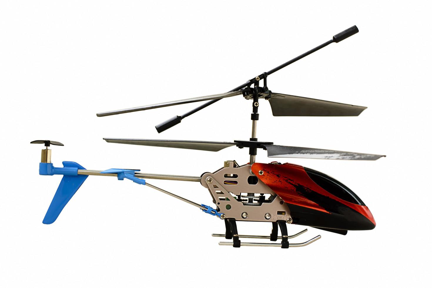 de speelgoedhelikopter op een witte achtergrond. foto