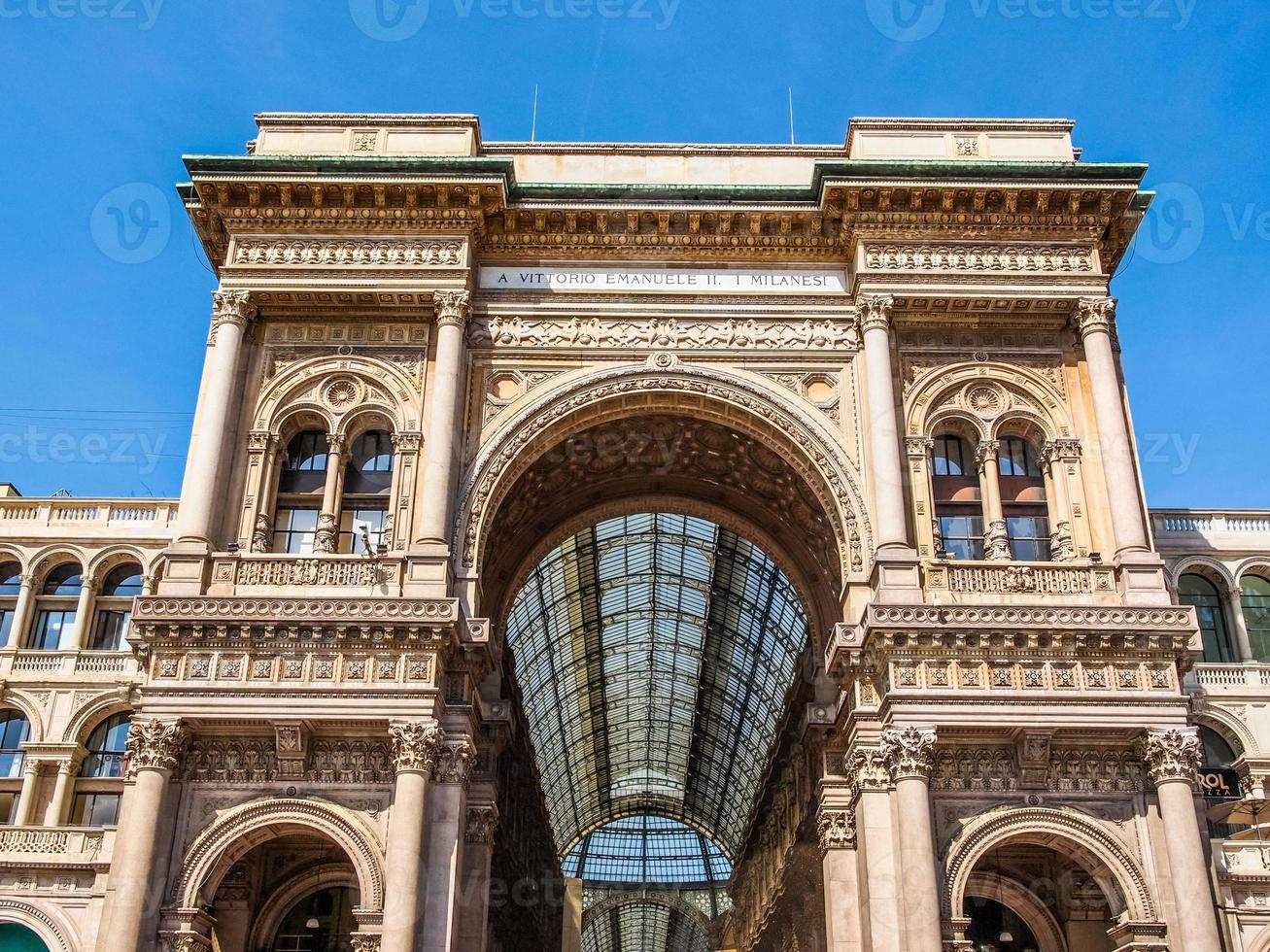 hdr galleria vittorio emanuele ii milaan foto