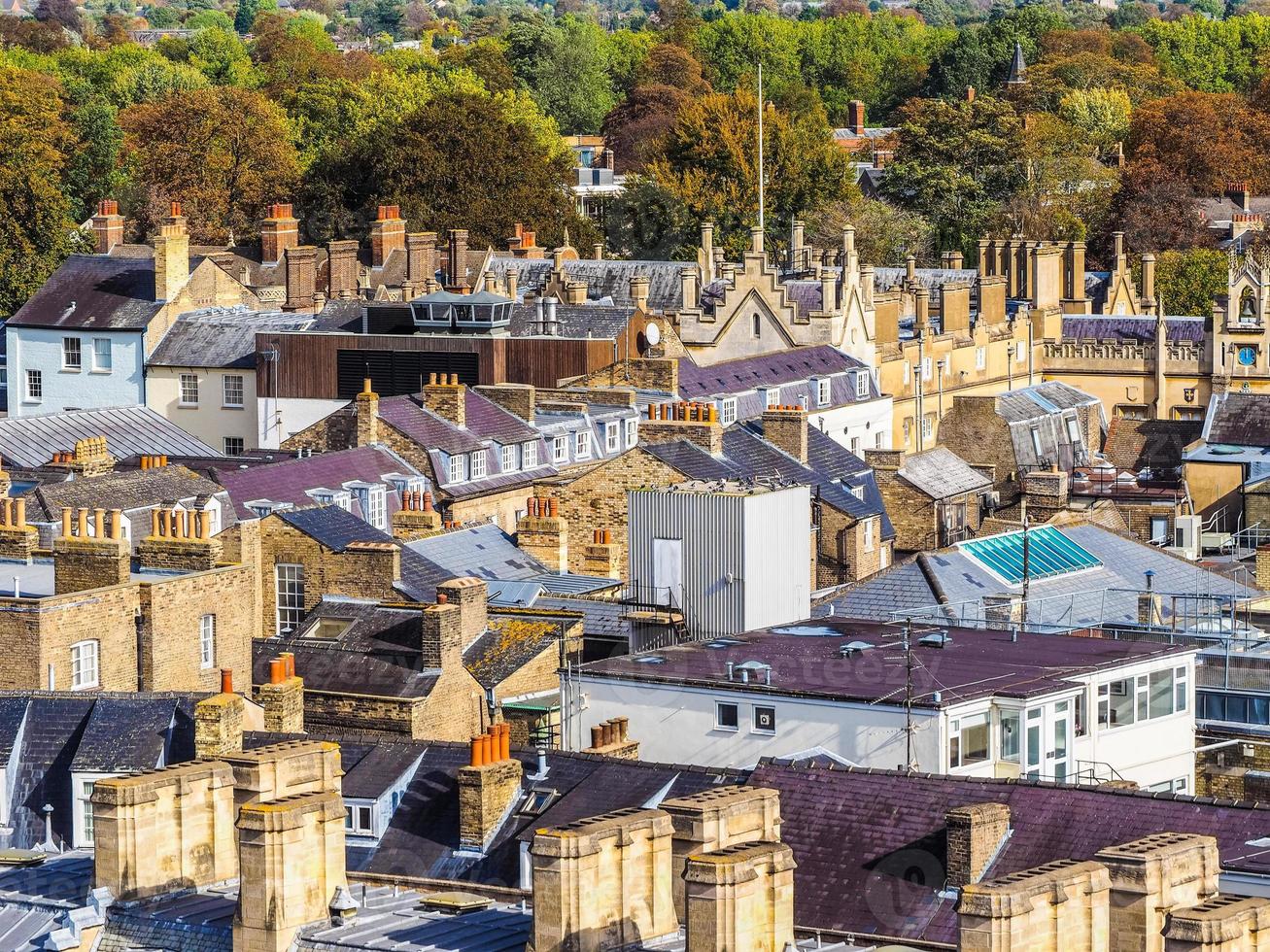 hdr luchtfoto van cambridge foto