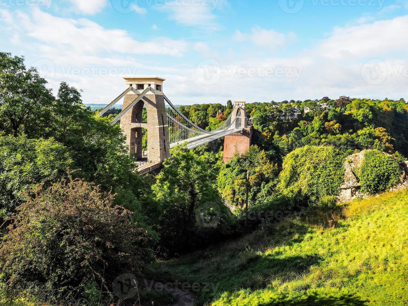 hdr clifton hangbrug in bristol foto