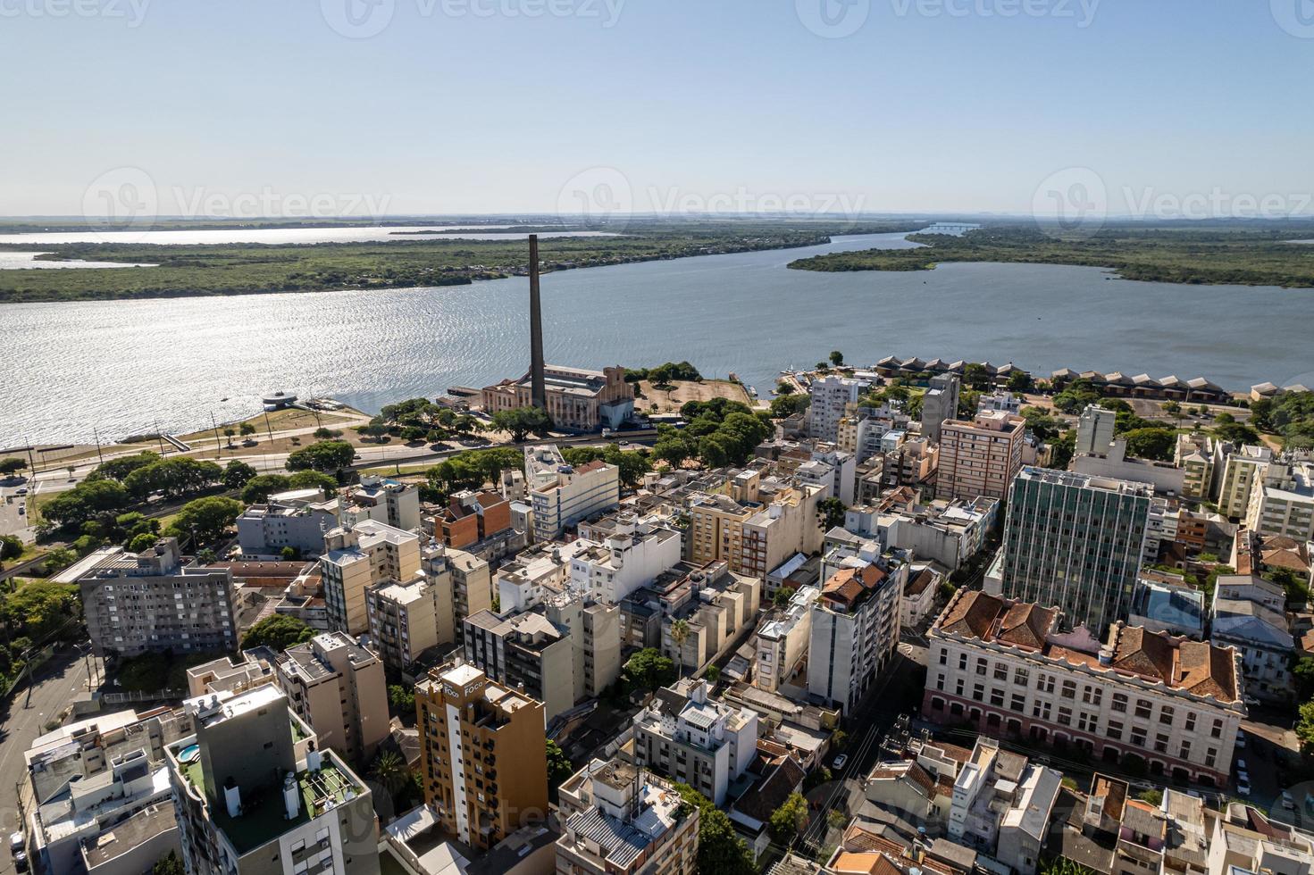 luchtfoto van porto alegre, rs, brazilië. luchtfoto van de grootste stad in het zuiden van brazilië. foto