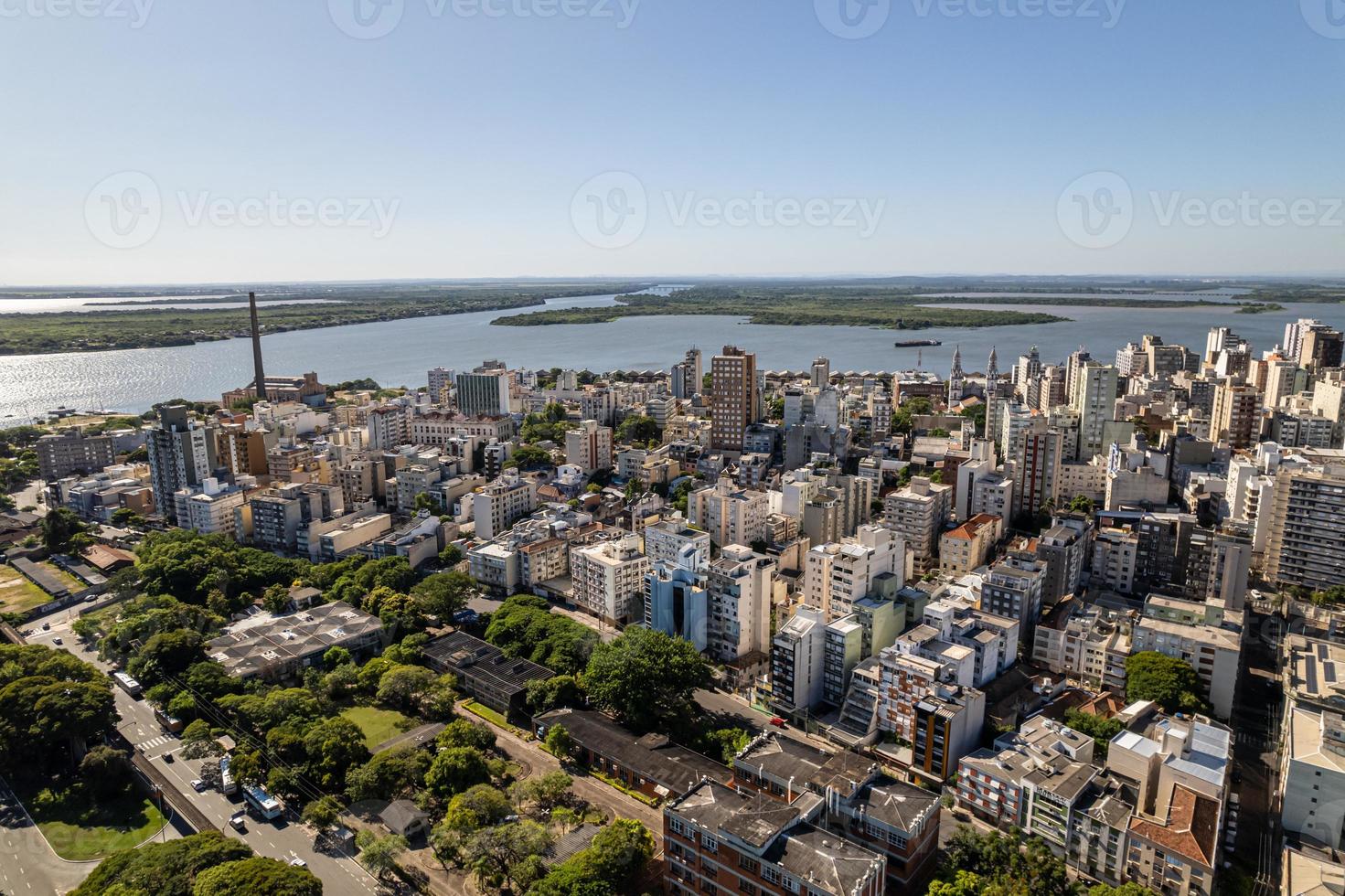 luchtfoto van porto alegre, rs, brazilië. luchtfoto van de grootste stad in het zuiden van brazilië. foto