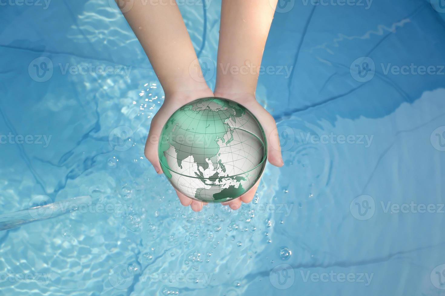 wereldwaterdag, waterkwaliteitscampagne en milieubeschermingsconcept. element van deze afbeelding geleverd door nasa foto