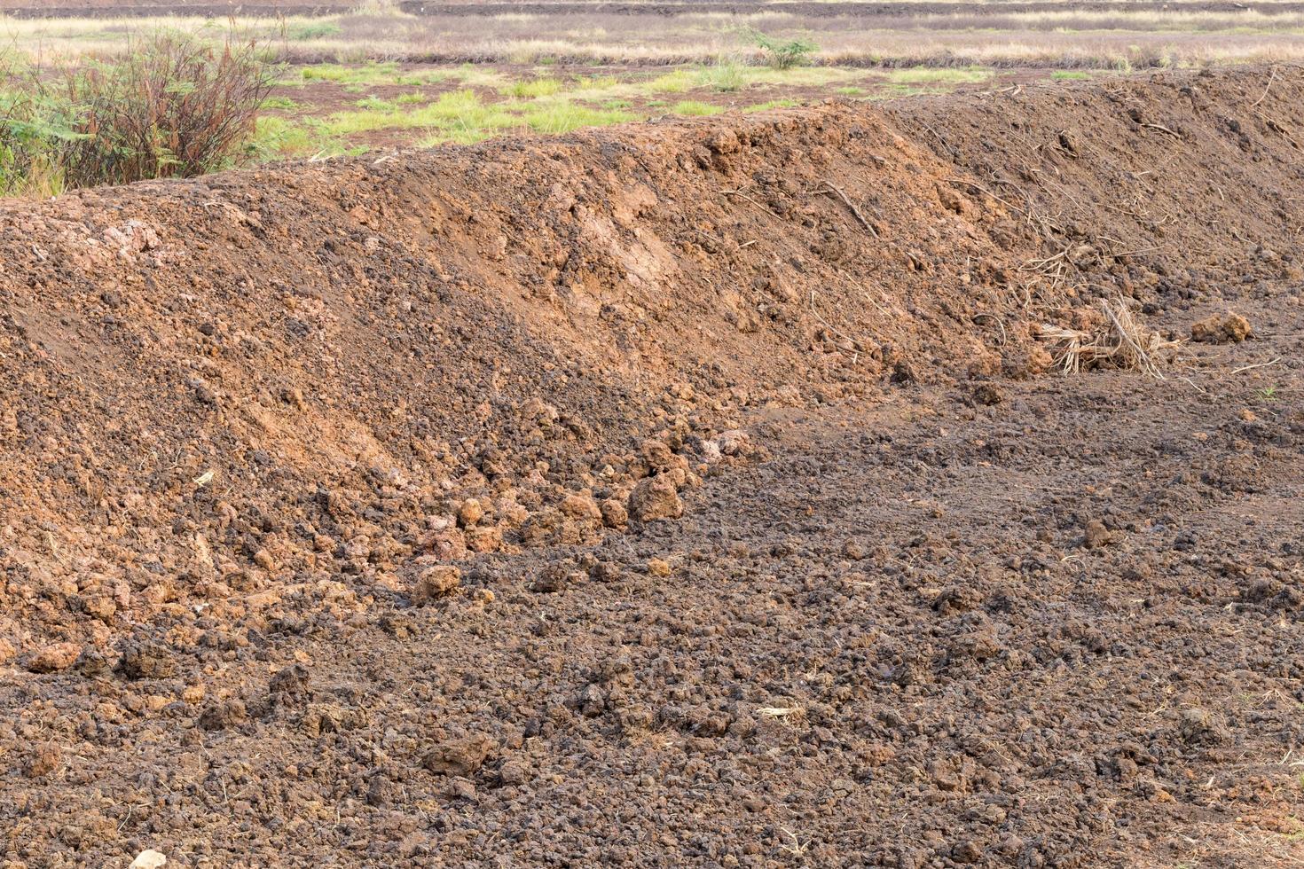 oppervlak van stapel leemachtige grond. foto