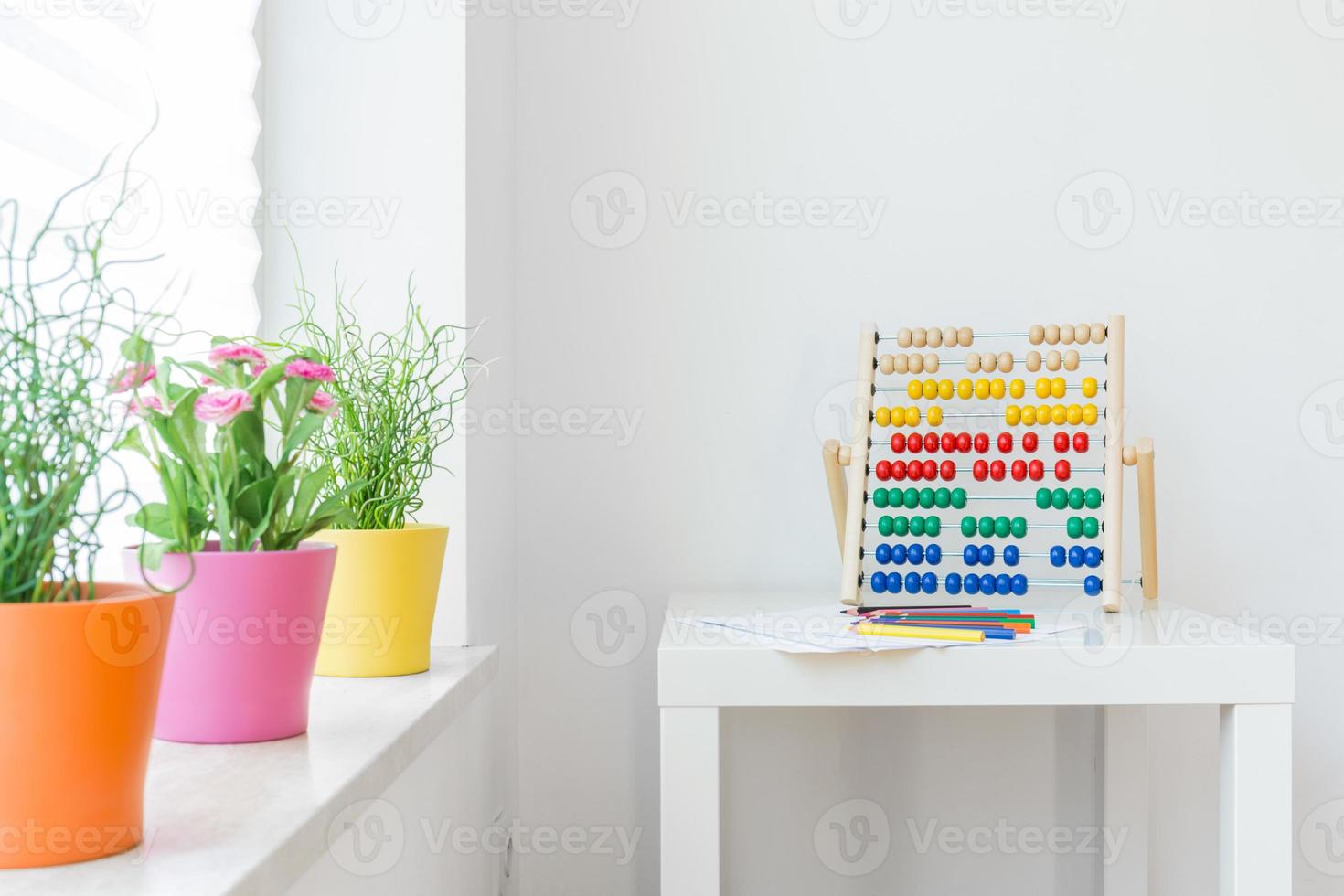 kleurrijke elementen in de kinderkamer foto
