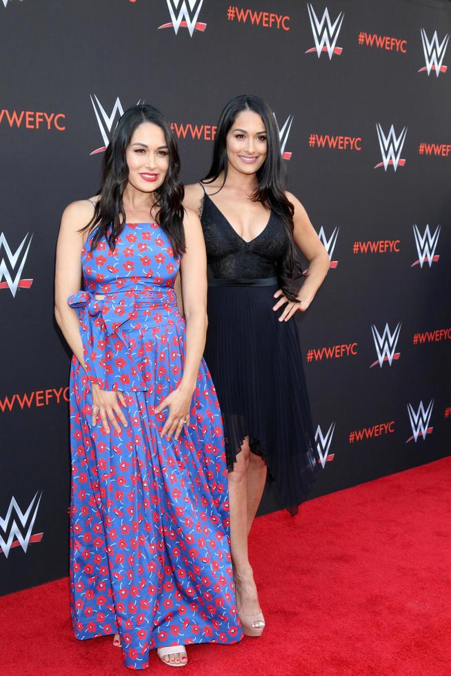 los angeles, 6 jun - brie bella, nikki bella op de wwe for your consider-evenement in het tv-academie saban mediacentrum op 6 juni 2018 in noord hollywood, ca foto