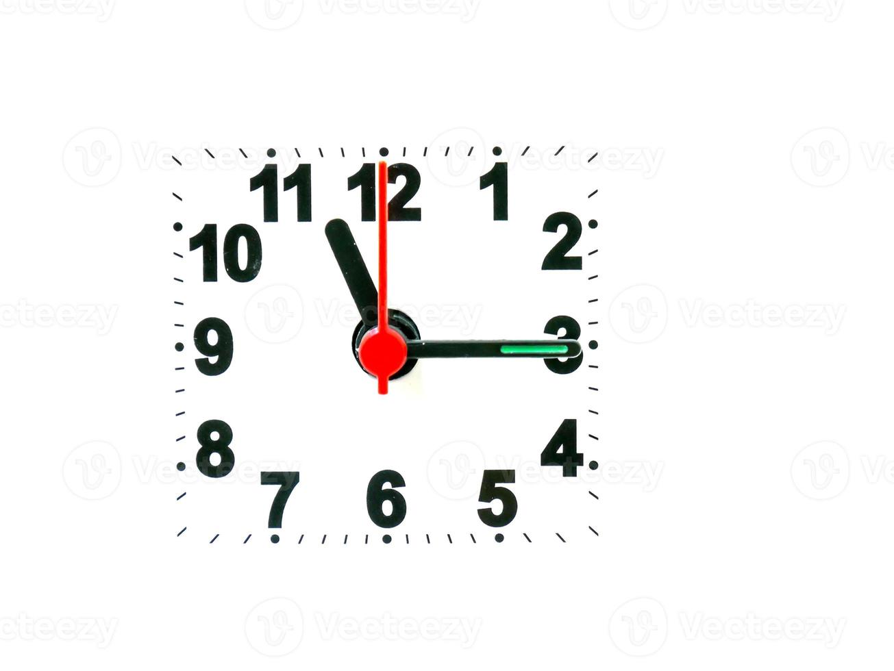 klok met tijd op een witte achtergrond foto