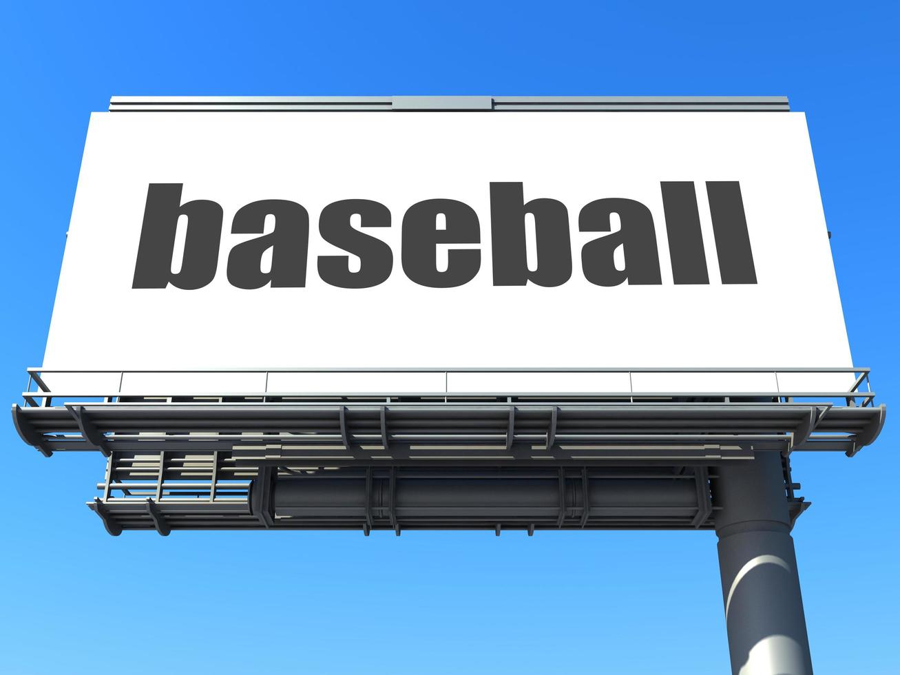 honkbal woord op billboard foto