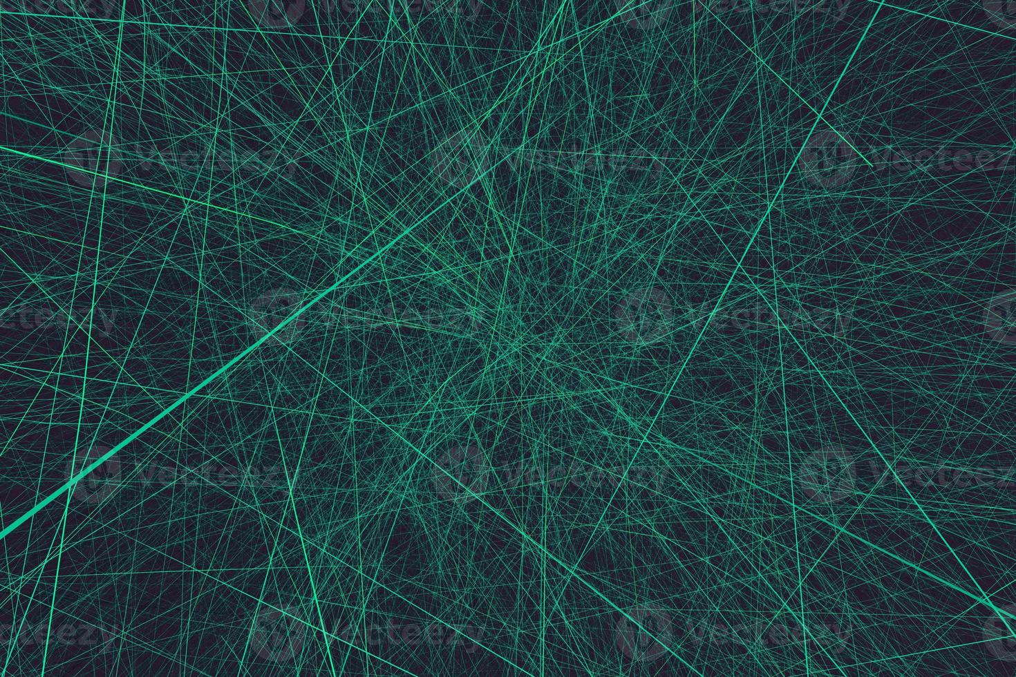 willekeurige groene geometrische lijn futuristische textuur. abstracte technologie achtergrond 3d illustratie foto