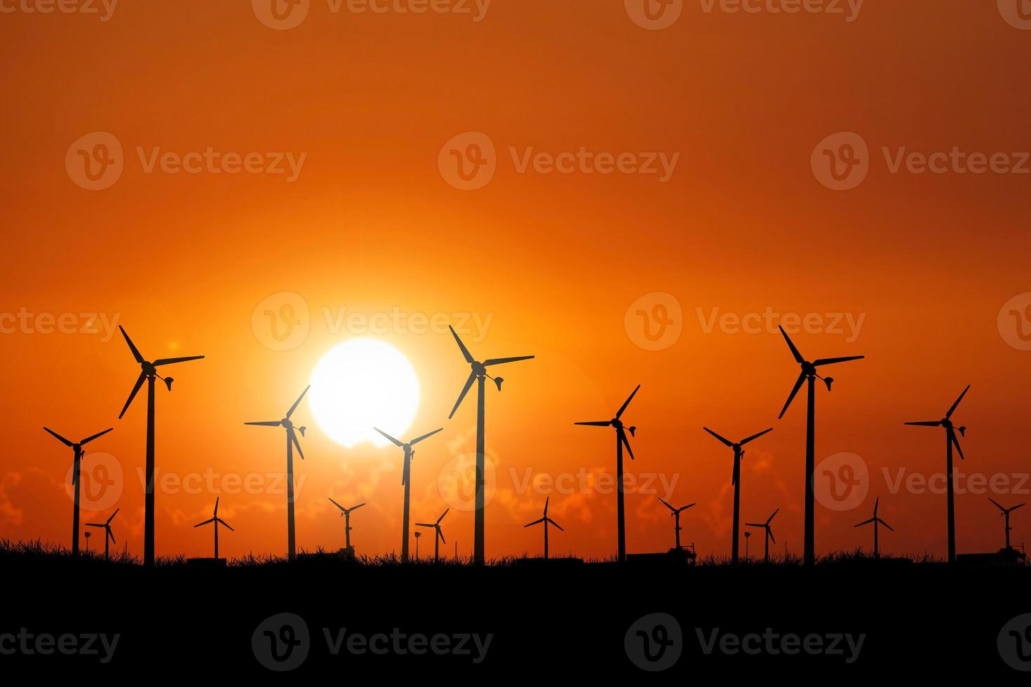het concept van alternatieve energie, windenergie en schone energie. foto