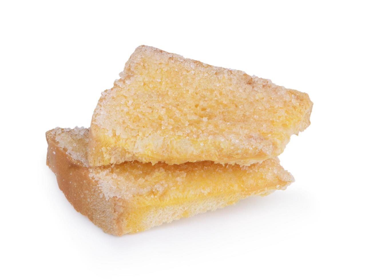koekjes met boter en suiker geïsoleerd op een witte achtergrond foto