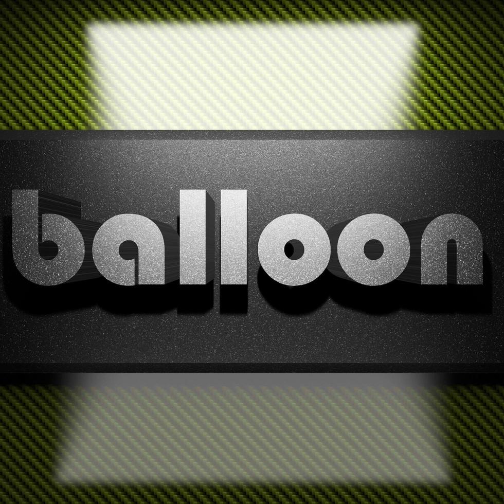 ballon woord van ijzer op koolstof foto