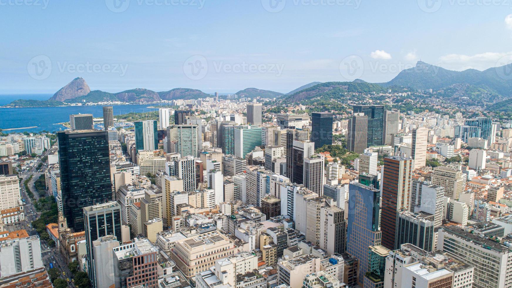 luchtfoto van het centrum van rio de janeiro foto