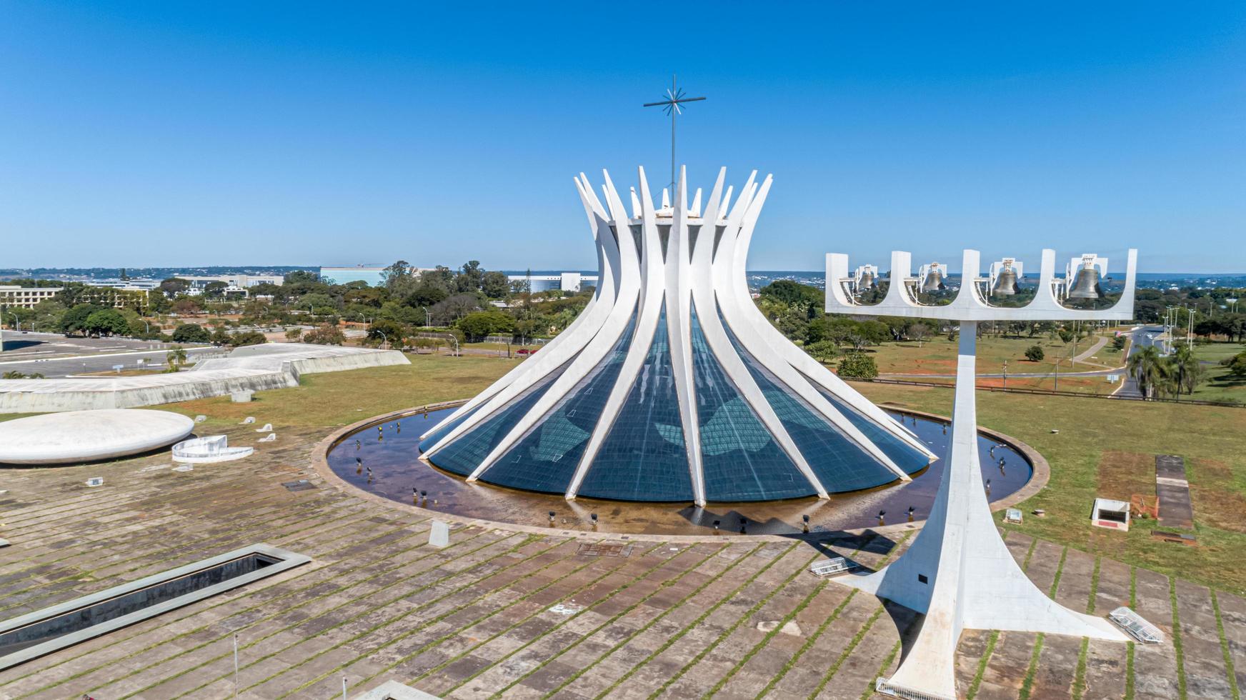 brazilië, mei 2019 - uitzicht op de kathedraal van brasilia foto