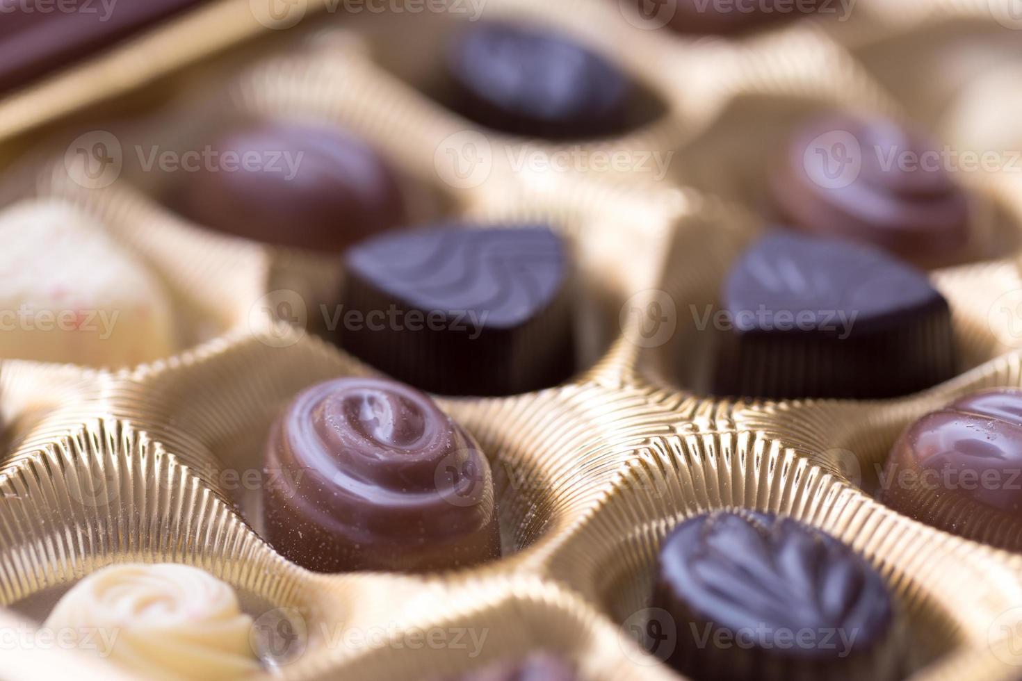 close-up shot van chocolade doos foto