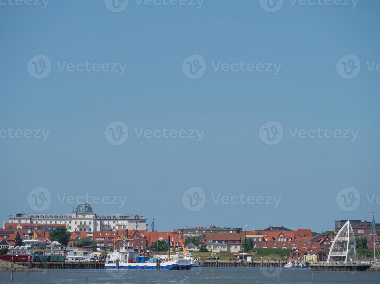 het eiland juist in de Noordzee foto