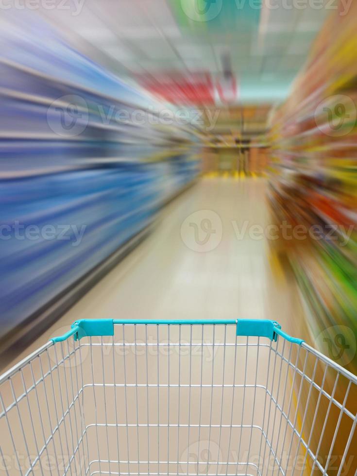 supermarkt in wazig voor achtergrond foto