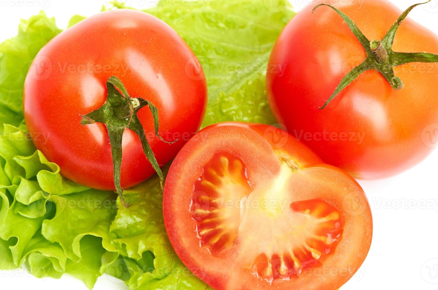 tomaat groente en sla salade foto