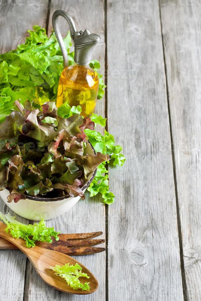 groene salade achtergrond foto