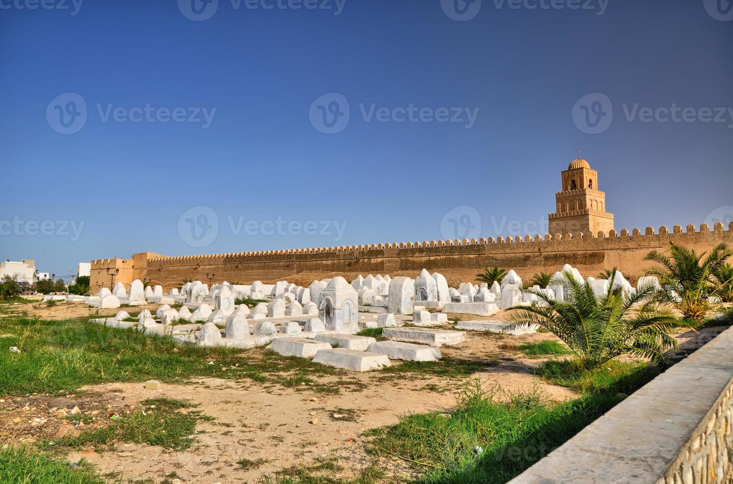 oude moslimbegraafplaats, grote moskee, Kairouan, Saharawoestijn, foto