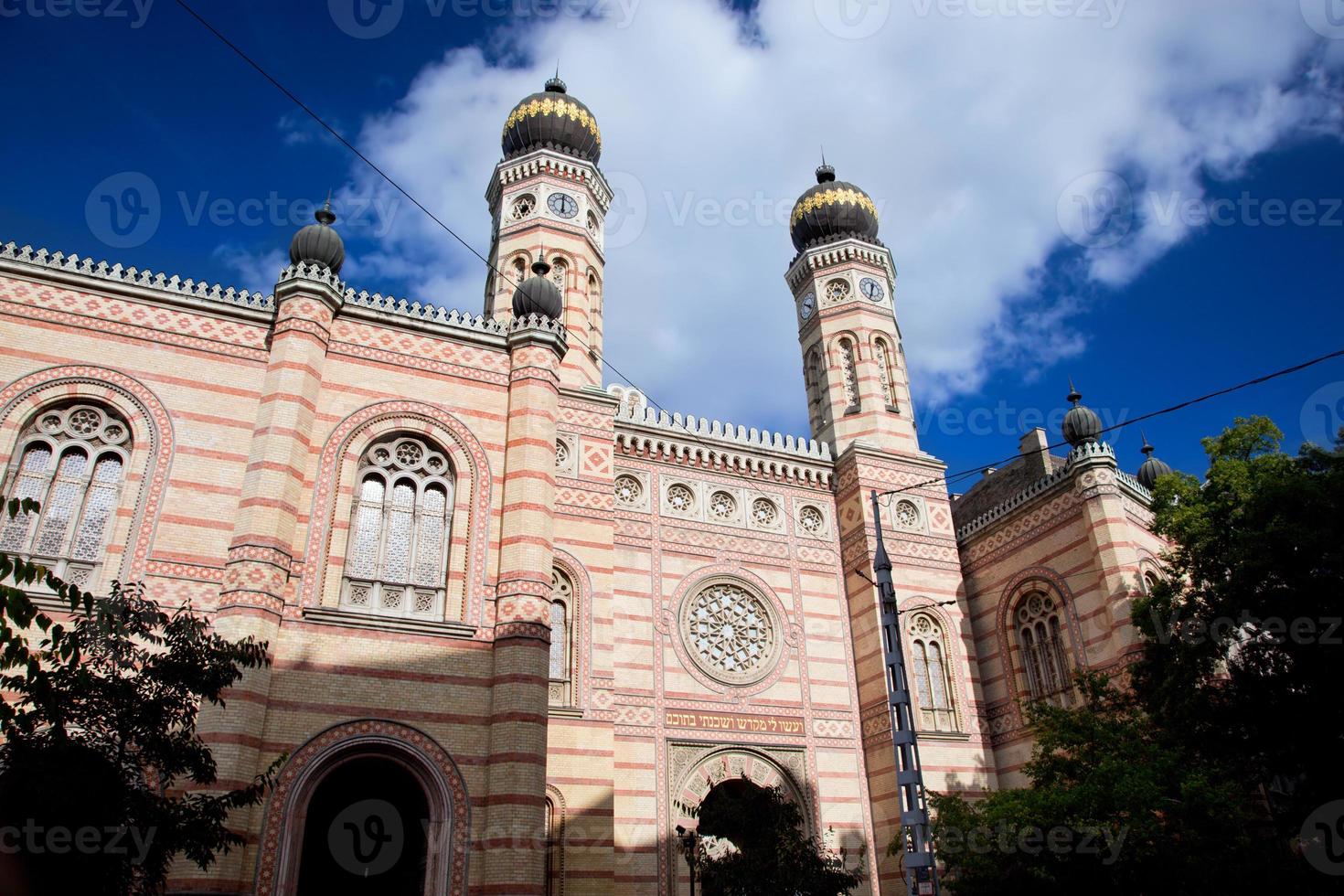 de grote synagoge. Budapest, Hongarije foto