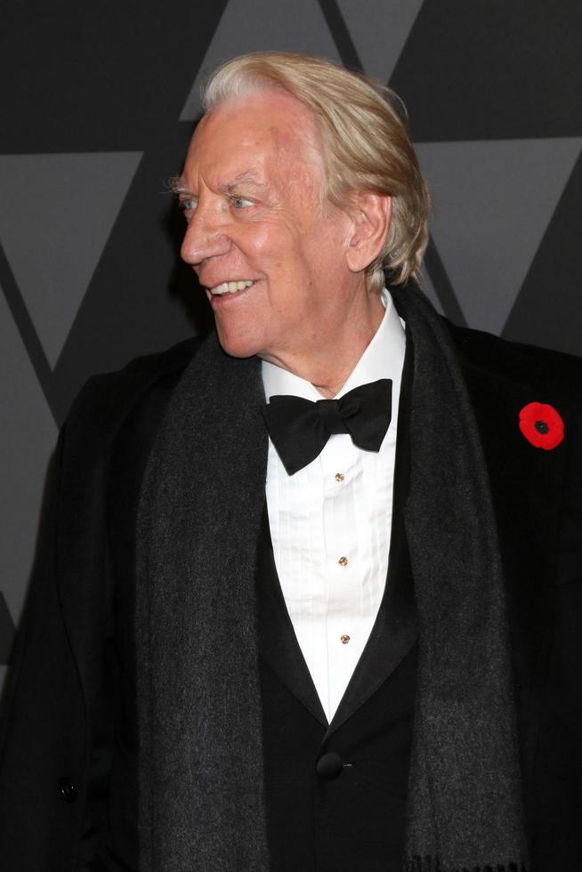 los angeles, 11 nov - donald sutherland bij de ampas 9e jaarlijkse gouverneursprijzen in dolby ballroom op 11 november 2017 in los angeles, ca foto