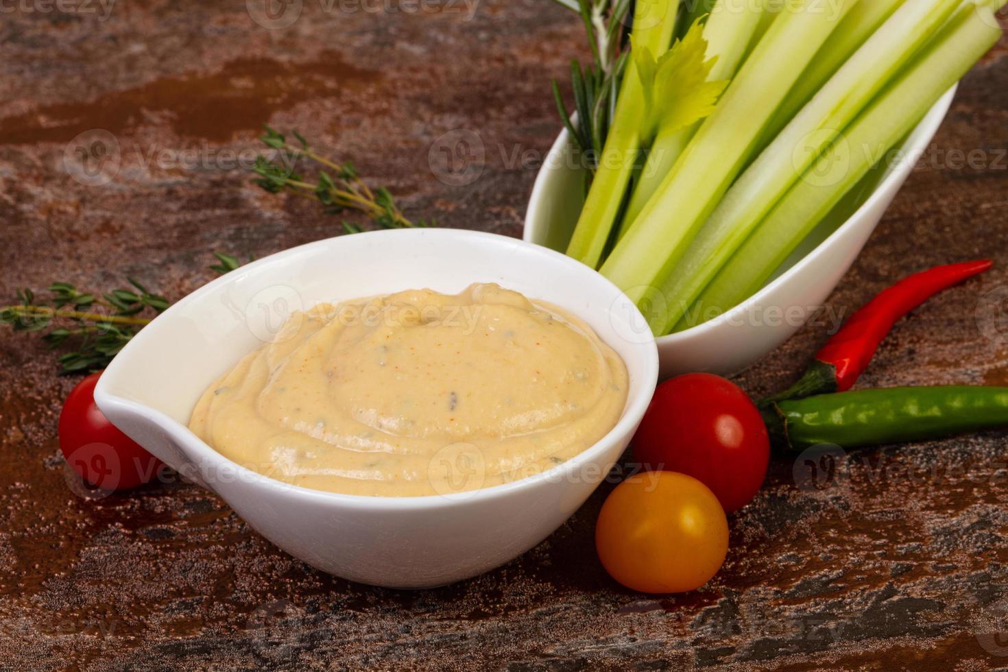 veganistische keuken - humus foto