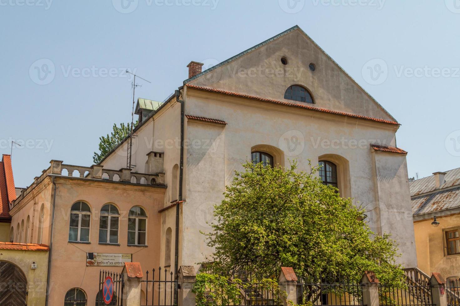 oude synagoge izaaka in het district Kazimierz van Krakau, Polen foto