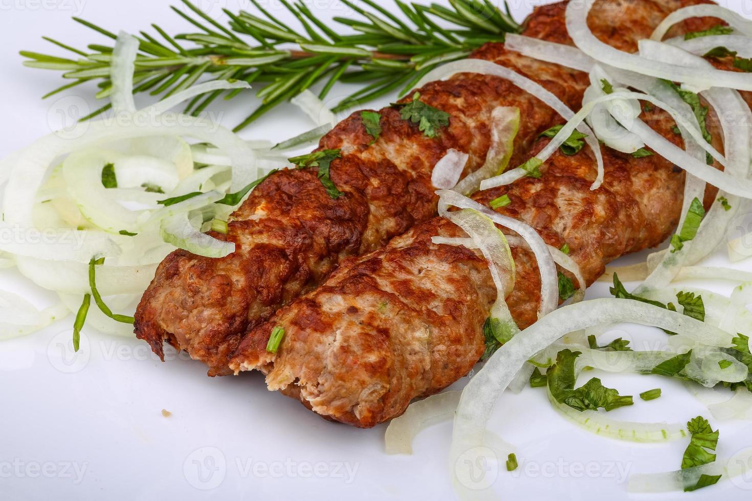 kebab met uienringen foto