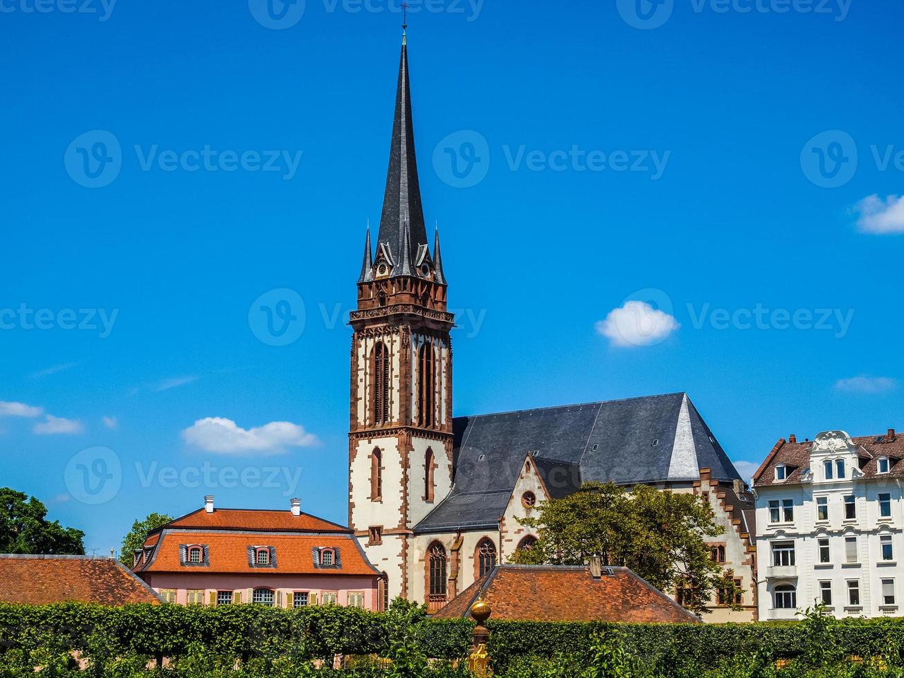 hdr st elizabeth kerk in darmstadt foto