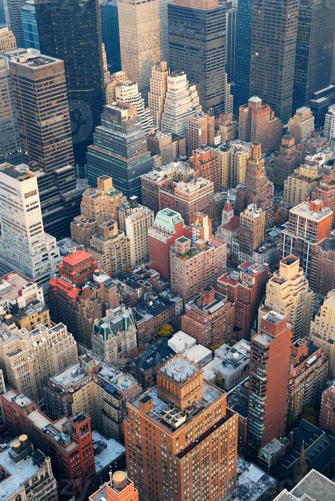 Luchtfoto van de skyline van New York City Manhattan foto