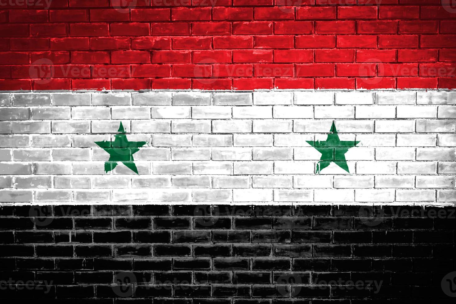 Syrië vlag muur textuur achtergrond foto