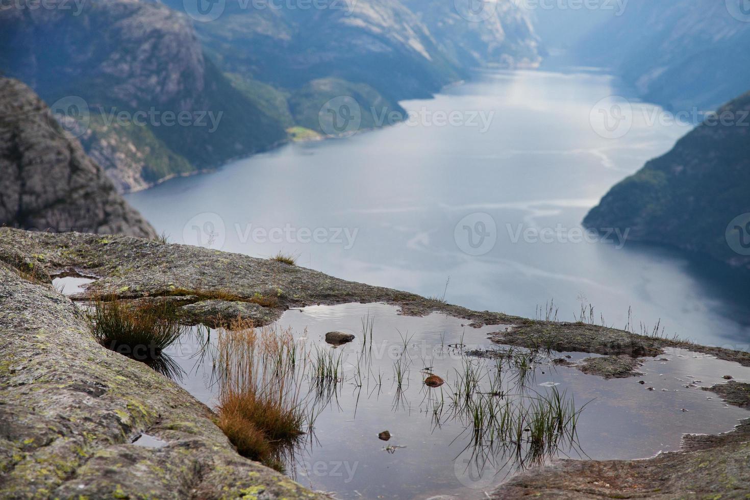 kleurrijke bergtaferelen in noorwegen. prachtig landschap van noorwegen, scandinavië. Noorwegen berglandschap. natuur in de zomer. foto