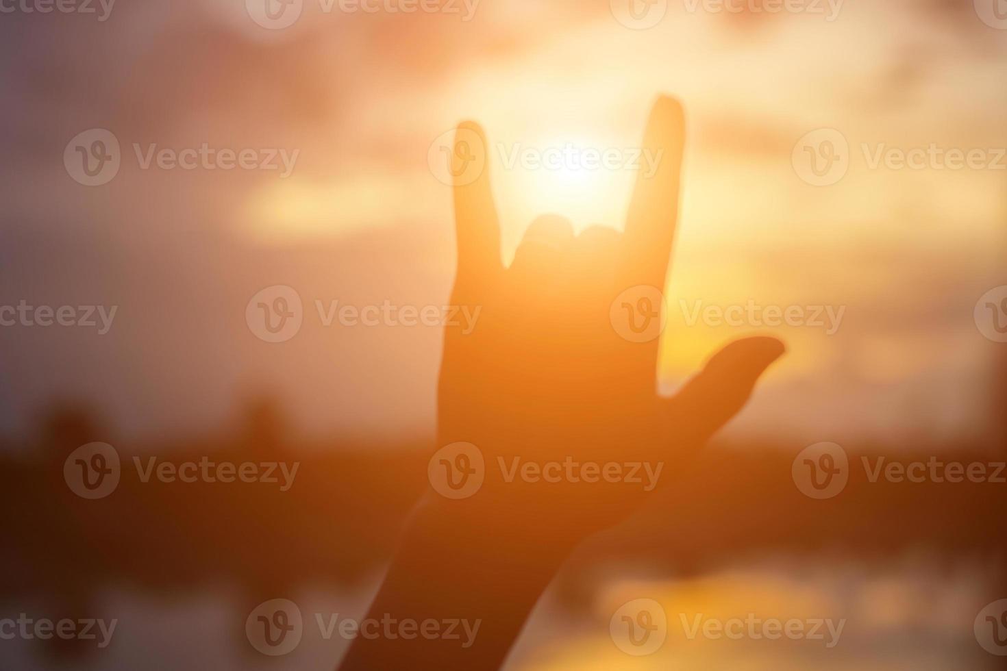 handvorm voor de zon. foto