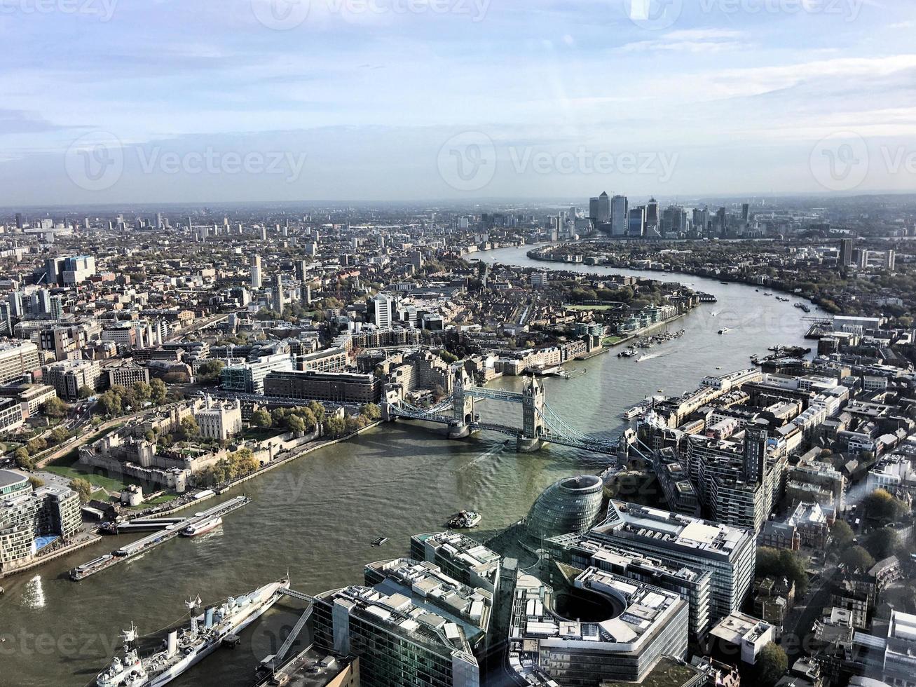 een luchtfoto van londen foto