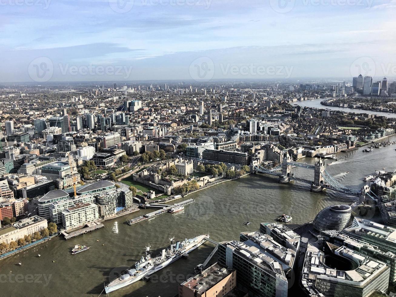 een luchtfoto van londen foto