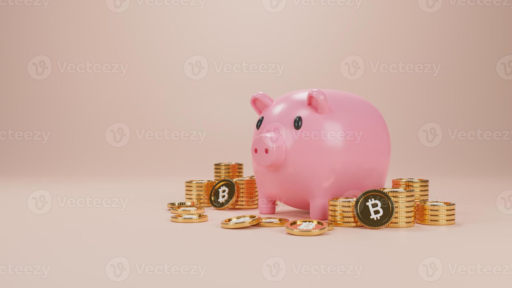 spaarvarken en bitcoin foto