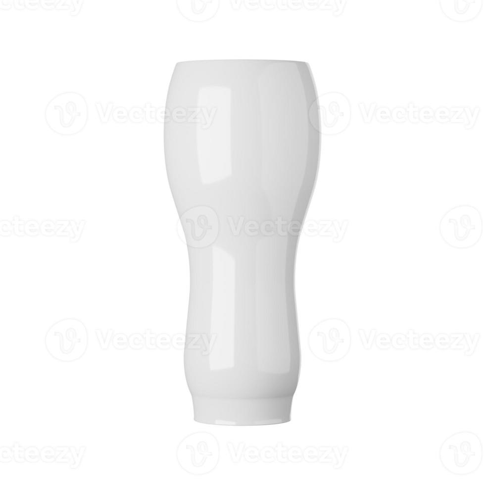 witte keramische vaas geïsoleerd op een witte achtergrond, 3D-rendering foto