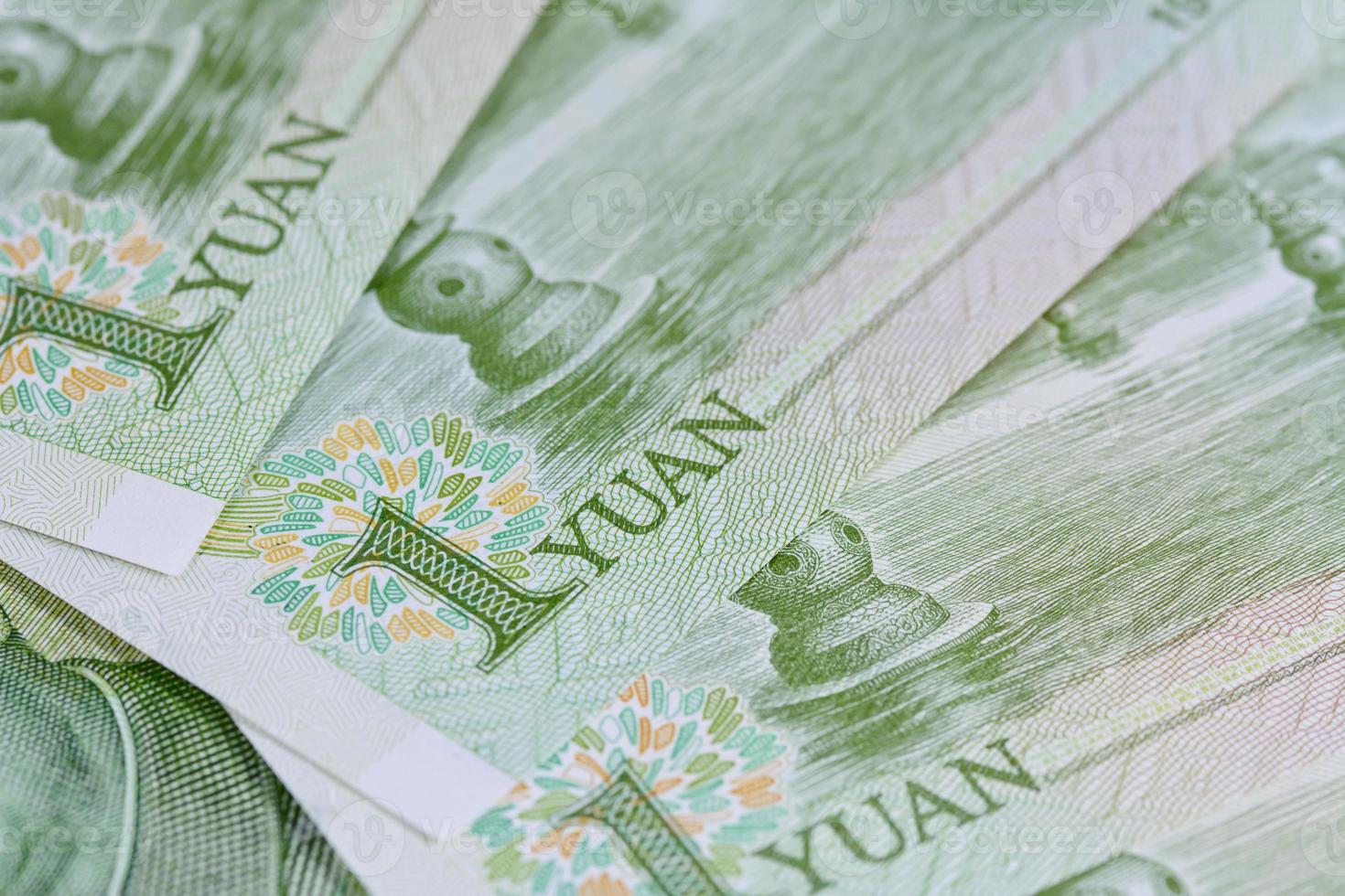 Chinese yuan bankbiljetten (renminbi) voor geld en zakelijke conce foto