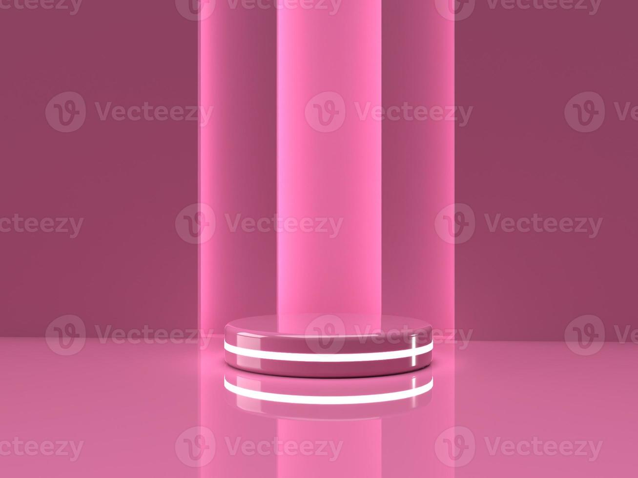 3D-abstracte render.beauty-producten voor cosmetische en huidverzorgingsverpakkingen mockup minimaal ontwerp op roze pastelachtergrond foto