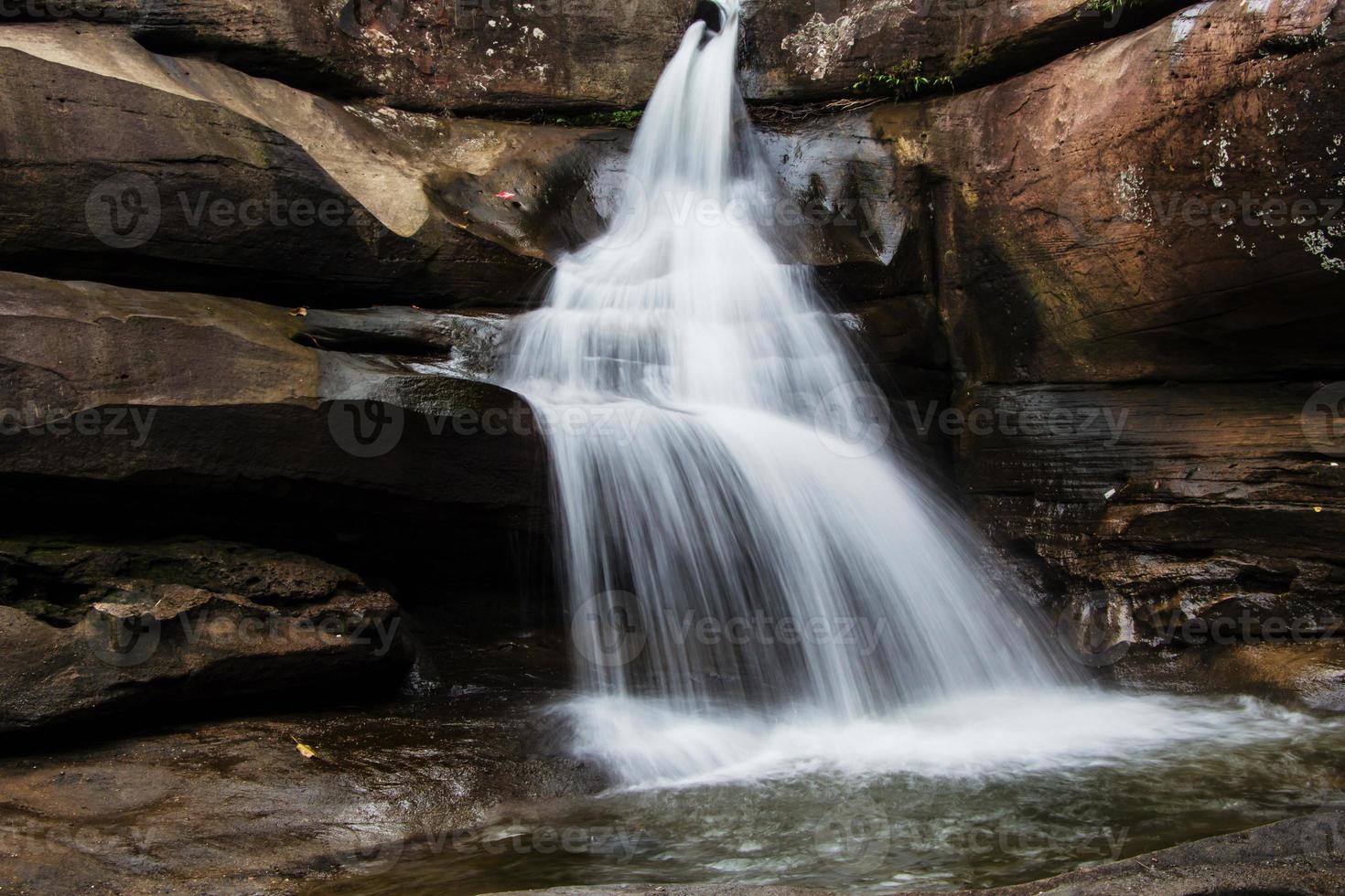 onderdeel van de soi sawan-waterval. nationaal park in pha taem ubon ratchathani thailand. foto